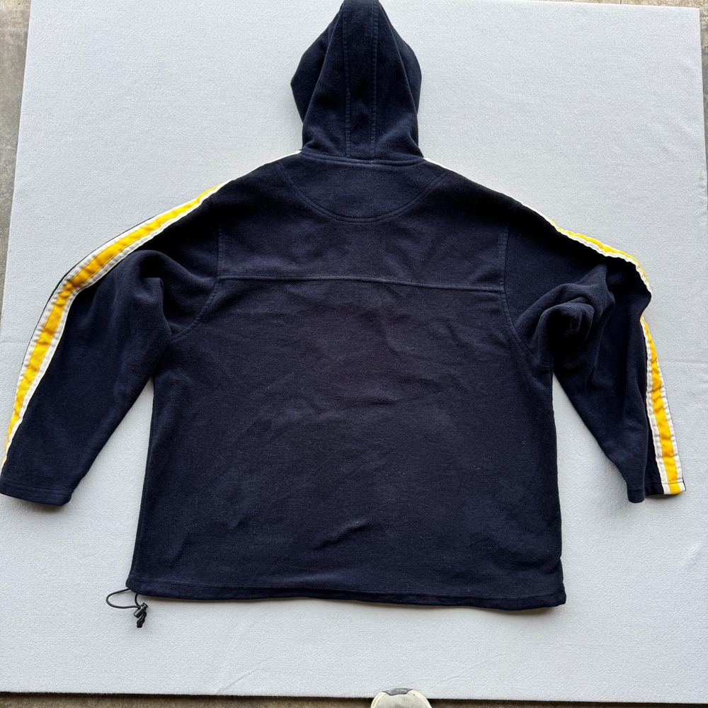 Vtg 90s Y2K American Eagle Mens 2XL Heavyweight Half Zip Fleece Hoodie Striped - Picture 3 of 9